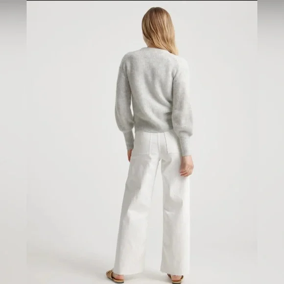 Quince baby alpaca wool cropped cardigan - Picture 4 of 12